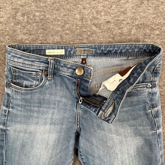 KUT From The Kloth Jeans Womens Sz 4 Catherine Boyfriend Med Wash Altered-Shorts - Picture 4 of 13